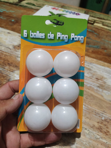 6 BALLES DE PING PONG