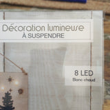 DÉCORATION LUMINEUSE A SUSPENDRE 8 LED BLANC CHAUD ANGES