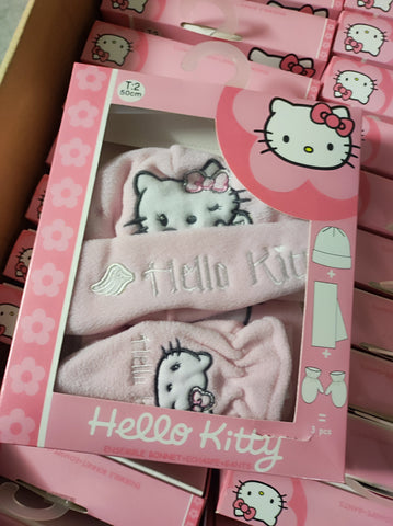 COFFRET CADEAU HELLO KITTY BONNET ÉCHARPE MOUFLE