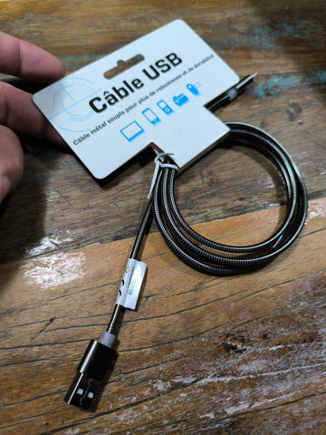 CABLE USB LIGHTNING MÉTAL