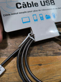 CABLE USB LIGHTNING MÉTAL