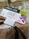 CABLE USB EMBOUTS COUDÉS LIGHTNING 1,20 MÈTRES